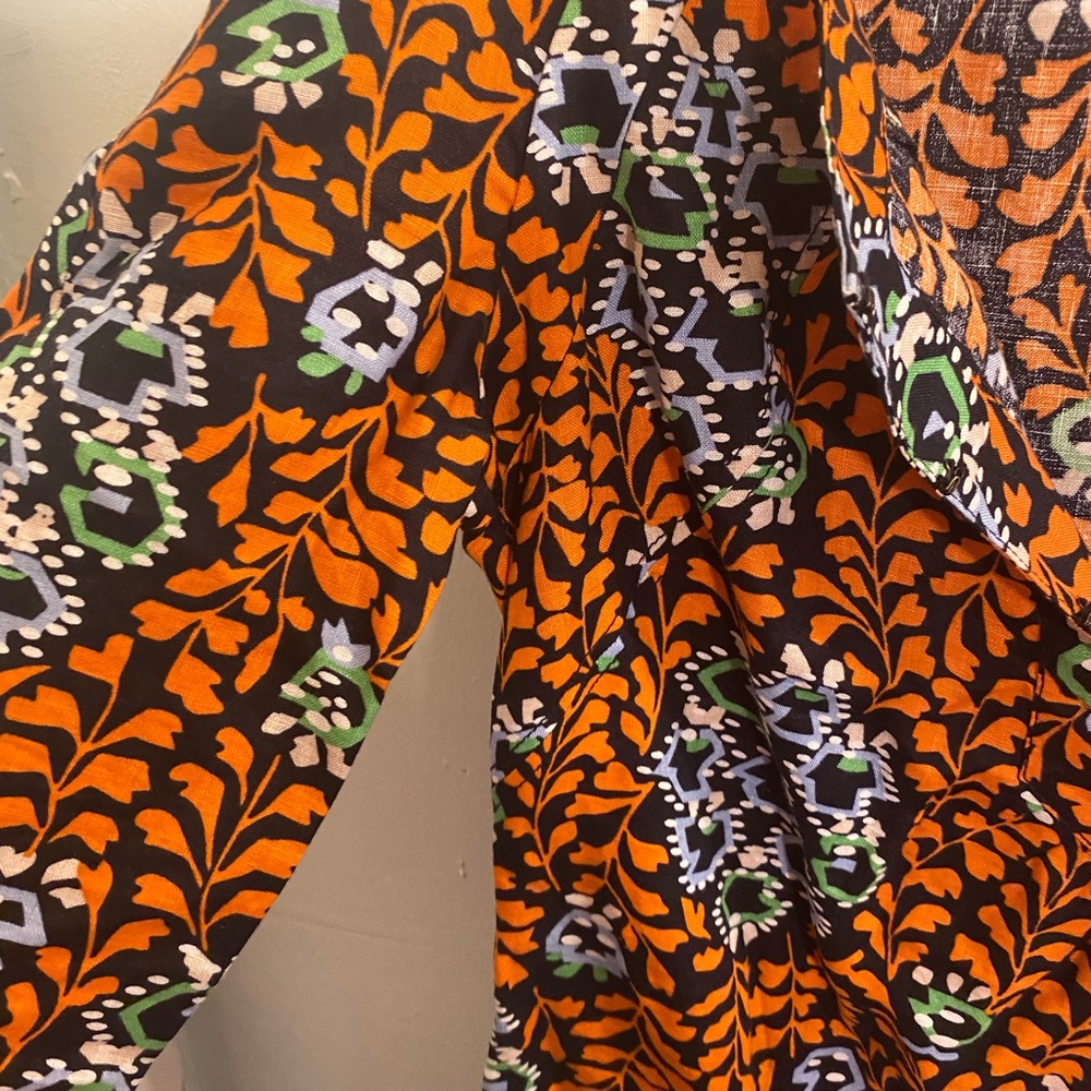 •Tory Burch• Patterned Linen Tunic - Picture 3 of 7